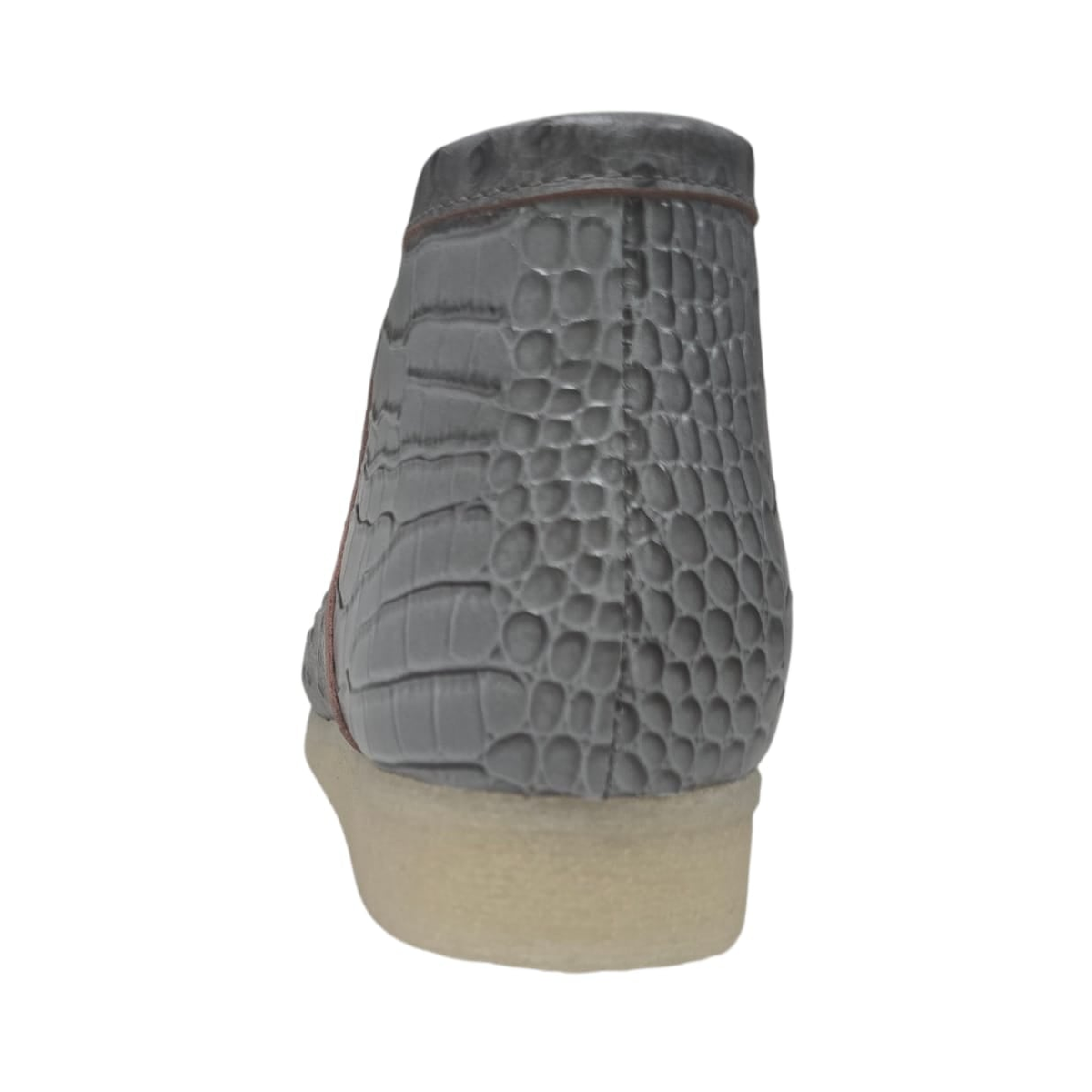 British Walkers Walker Royal Gator chukka boots in gray, rear view