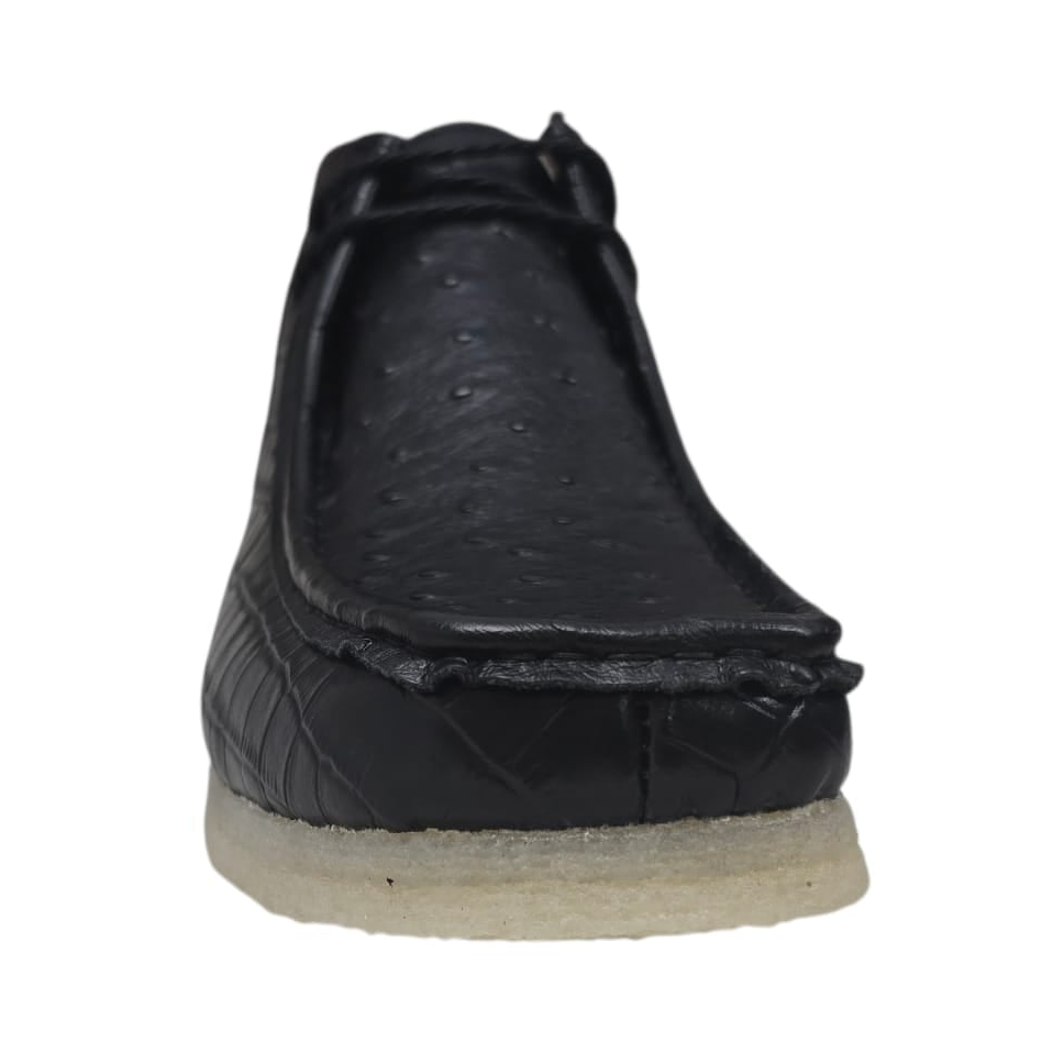 British Walkers Walker Royal Gator chukka boots in black and tan, front view