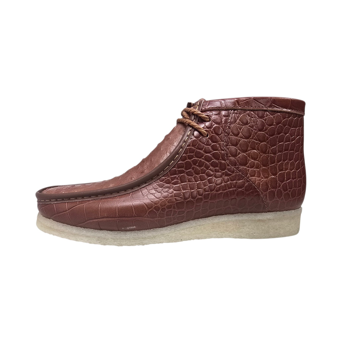 British Walkers Walker Royal Gator chukka boots in brown, side profile