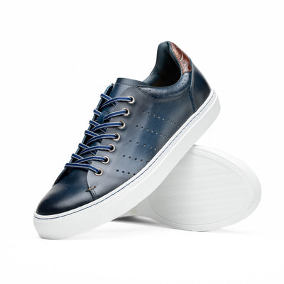 Zelli Italia Men's 65-201-NVY RUSSO Burnished Italian Calfskin - Navy