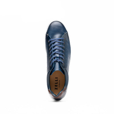 Zelli Italia Men's 65-201-NVY RUSSO Burnished Italian Calfskin - Navy