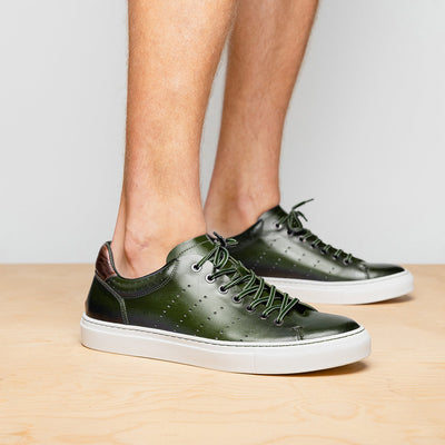 Zelli Italia Men's 65-201-OLV RUSSO Burnished Italian Calfskin - Olive