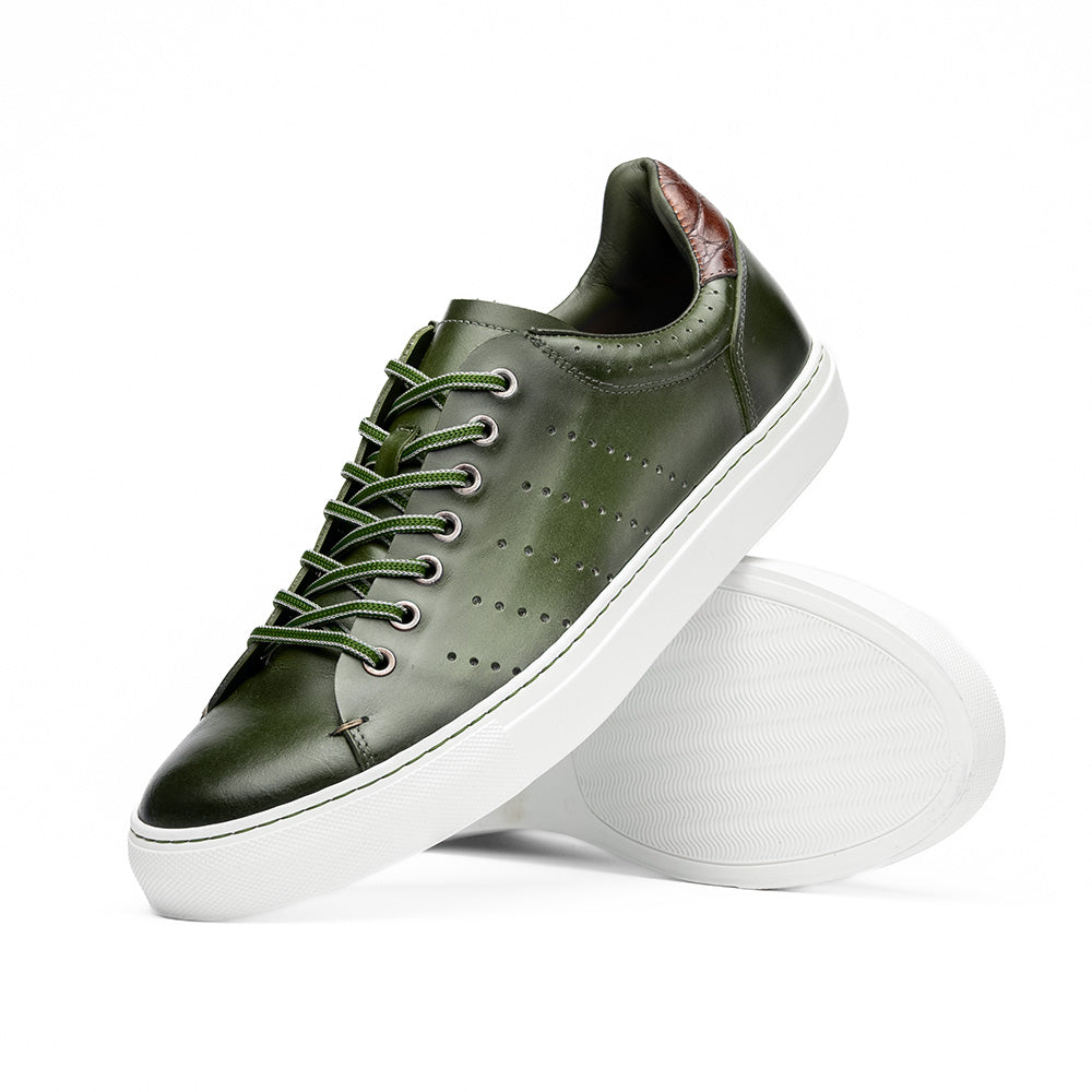Zelli Italia Men's 65-201-OLV RUSSO Burnished Italian Calfskin - Olive