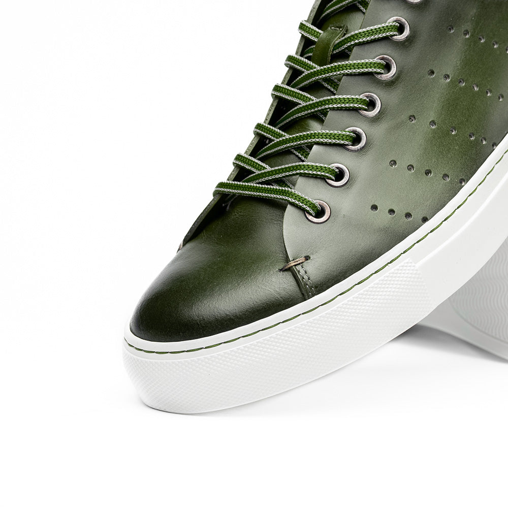 Zelli Italia Men's 65-201-OLV RUSSO Burnished Italian Calfskin - Olive
