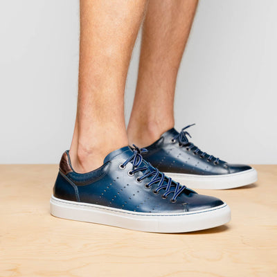 Zelli Italia Men's 65-201-NVY RUSSO Burnished Italian Calfskin - Navy