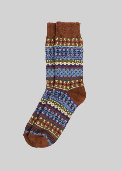 Cotton Fair Isle Sock