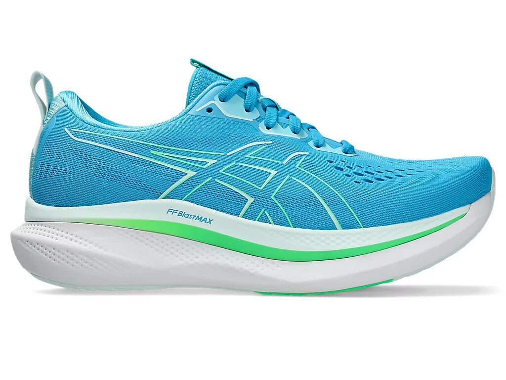 ASICS GLIDERIDE MAX Mens Running Shoes — Digital Aqua/New Leaf