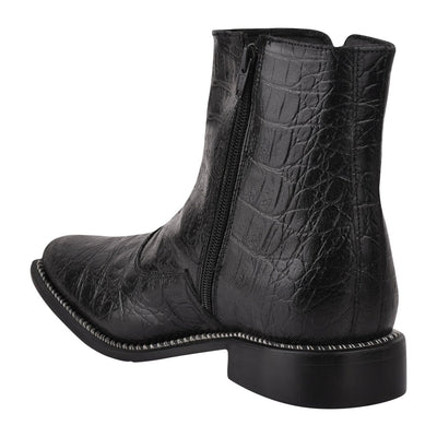 Liberty Zeno SANDRA Leather Ankle Length Side Zip Up Boots