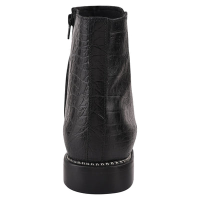 Liberty Zeno SANDRA Leather Ankle Length Side Zip Up Boots