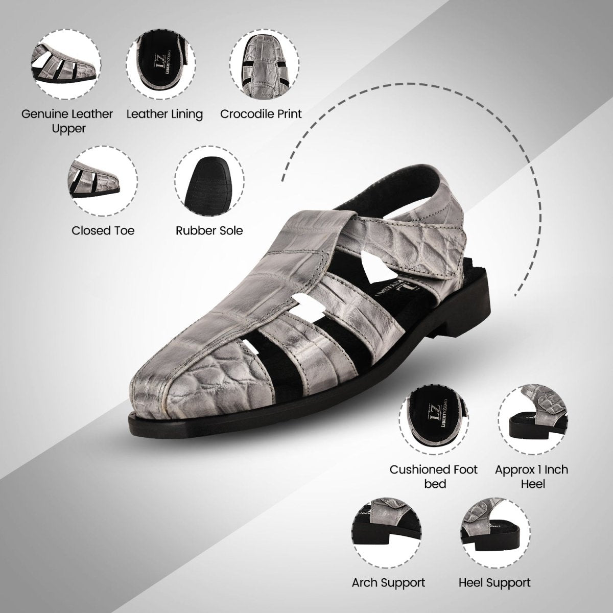 Liberty Zeno SARAH Kids Genuine Leather Fisherman Sandals