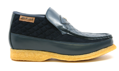 British Walkers Checkers Men's Blue and White Slip On Shoes view 10