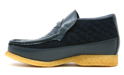 British Walkers Checkers Men's Blue and White Slip On Shoes view 11