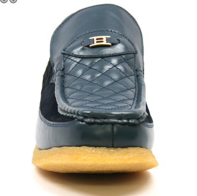 British Walkers Checkers Men's Blue and White Slip On Shoes view 13