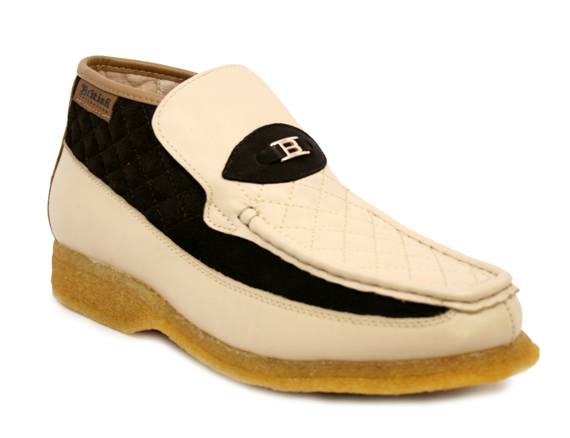 British Walkers Checkers Men's Blue and White Slip On Shoes view 22