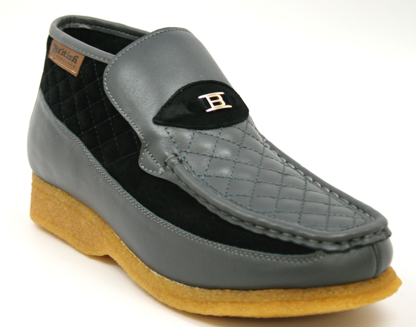 British Walkers Checkers Men's Blue and White Slip On Shoes view 43