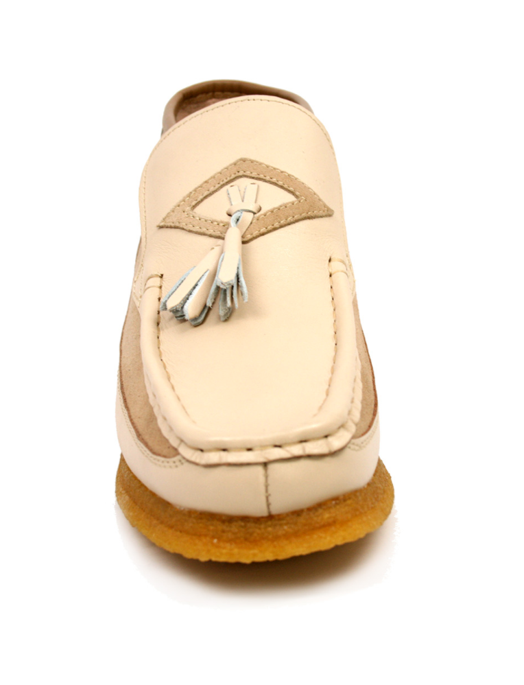 British Walkers Classic Men's Beige Leather Three Quarter Tassel Slip On Shoes view 5