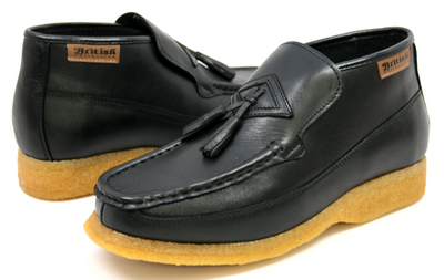 British Walkers Classic Men's Beige Leather Three Quarter Tassel Slip On Shoes view 9