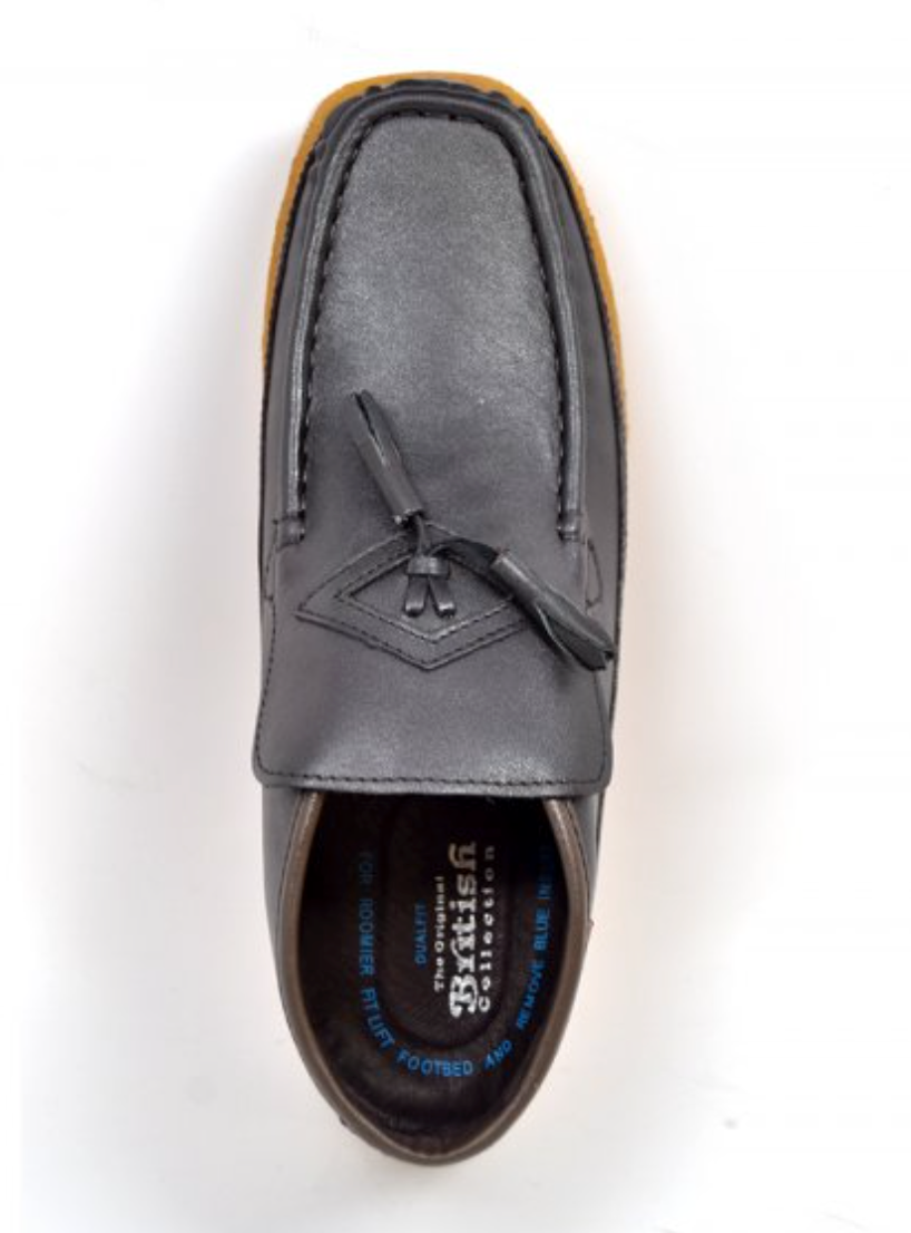 British Walkers Classic Men's Beige Leather Three Quarter Tassel Slip On Shoes view 25