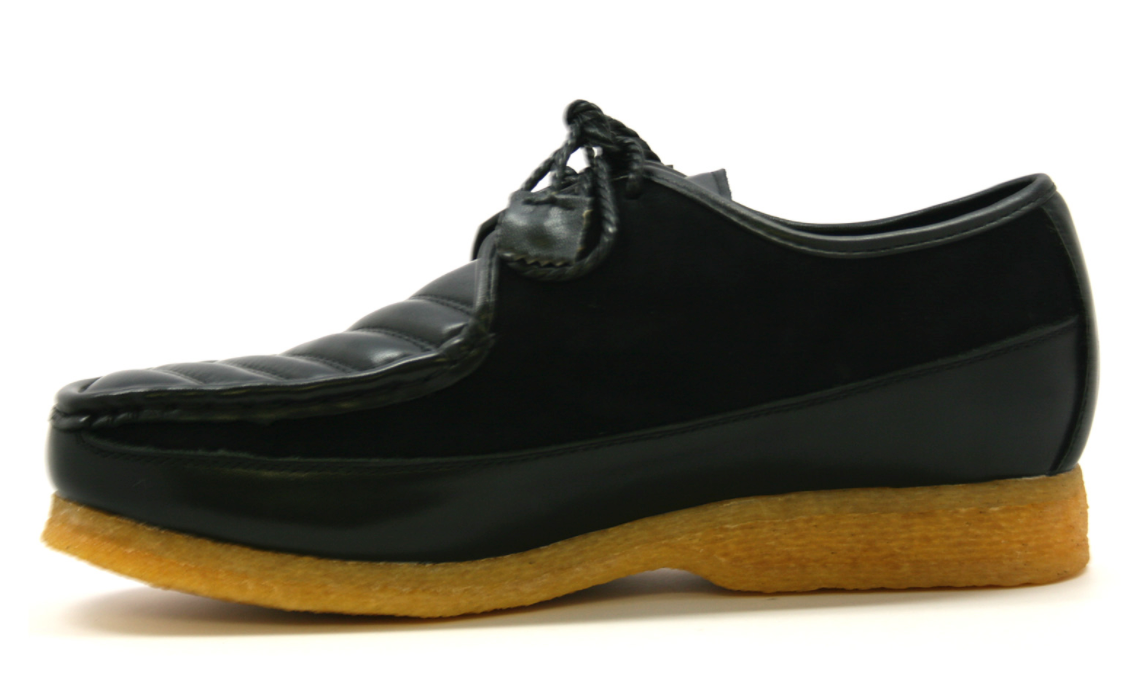 British Walkers Crown Men's Black Leather and Suede Lace Up Shoes view 2