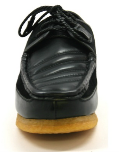 British Walkers Crown Men's Black Leather and Suede Lace Up Shoes view 4