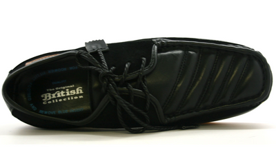 British Walkers Crown Men's Black Leather and Suede Lace Up Shoes view 5