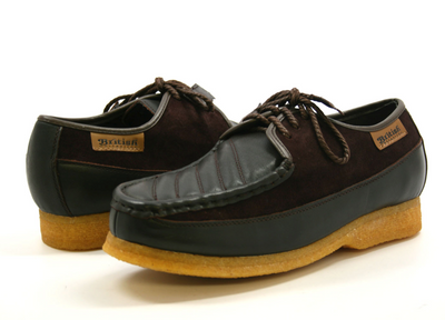 British Walkers Crown Men's Black Leather and Suede Lace Up Shoes view 6