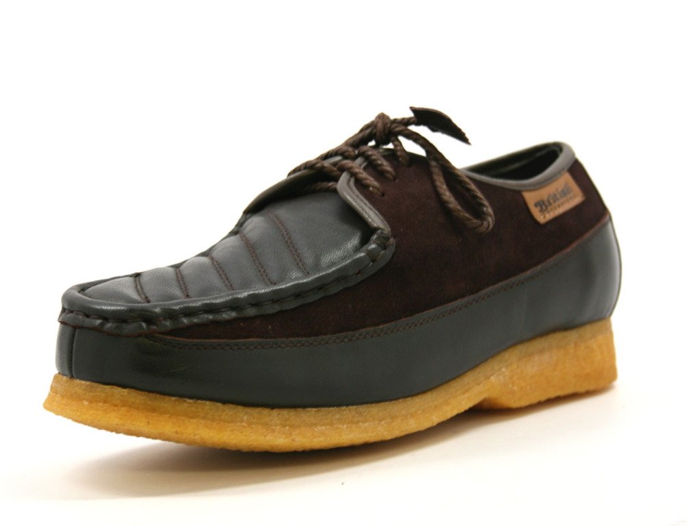 British Walkers Crown Men's Black Leather and Suede Lace Up Shoes view 9