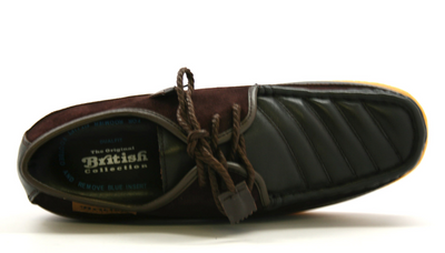 British Walkers Crown Men's Black Leather and Suede Lace Up Shoes view 11