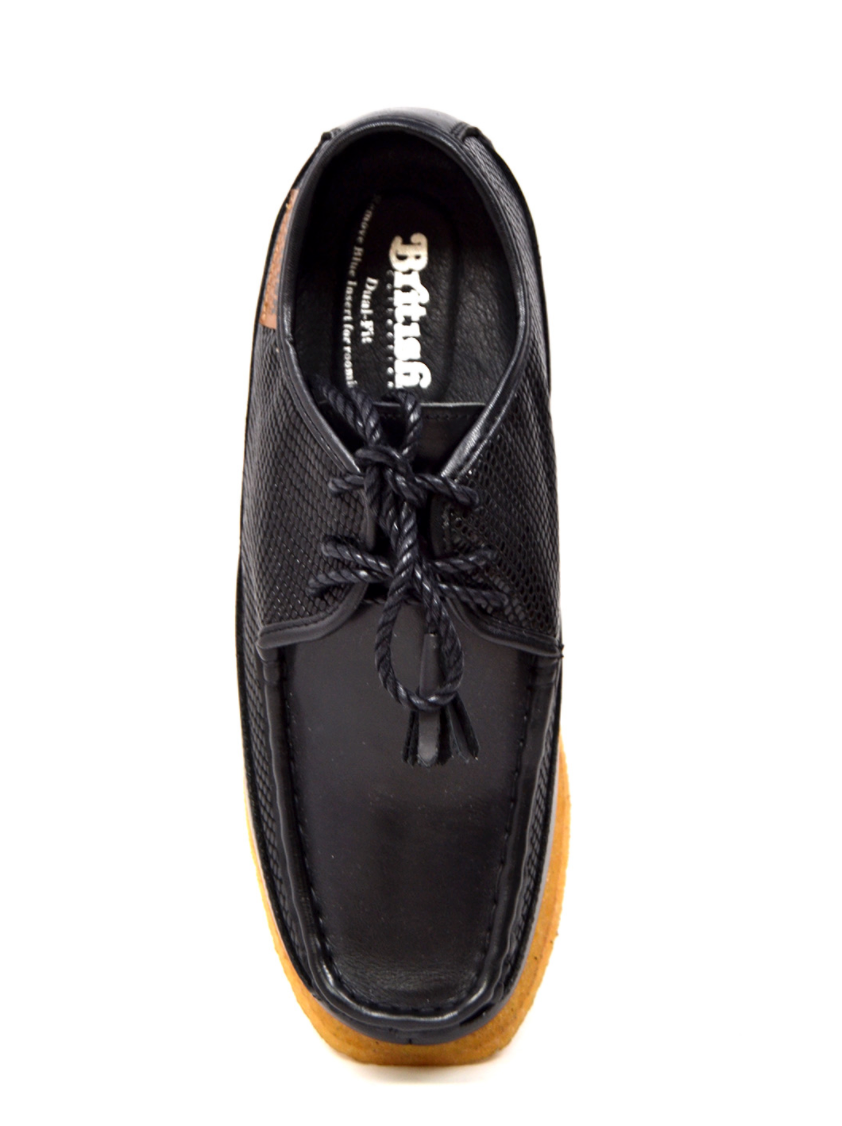 British Walkers Crown Men's Black Leather and Suede Lace Up Shoes view 17