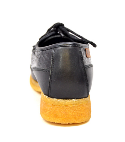 British Walkers Crown 2 Men's Limited Edition Black Snake Skin and Leather Lace Up Shoes view 4