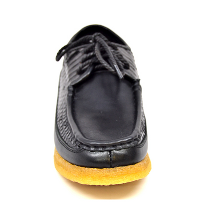 British Walkers Crown 2 Men's Limited Edition Black Snake Skin and Leather Lace Up Shoes view 6