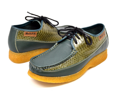 British Walkers Crown 2 Men's Limited Edition Black Snake Skin and Leather Lace Up Shoes view 14