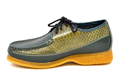 British Walkers Crown 2 Men's Limited Edition Black Snake Skin and Leather Lace Up Shoes view 16