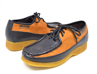 British Walkers Crown 2 Men's Limited Edition Black Snake Skin and Leather Lace Up Shoes view 21