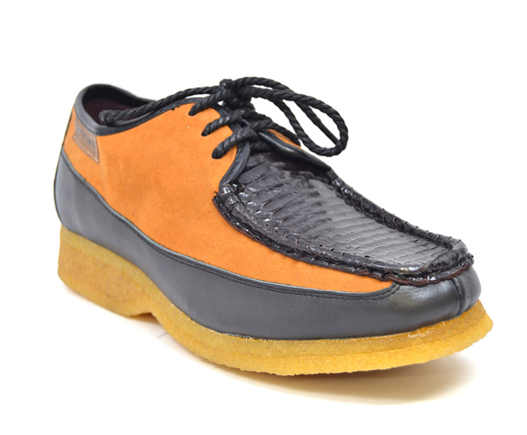 British Walkers Crown 2 Men's Limited Edition Black Snake Skin and Leather Lace Up Shoes view 24