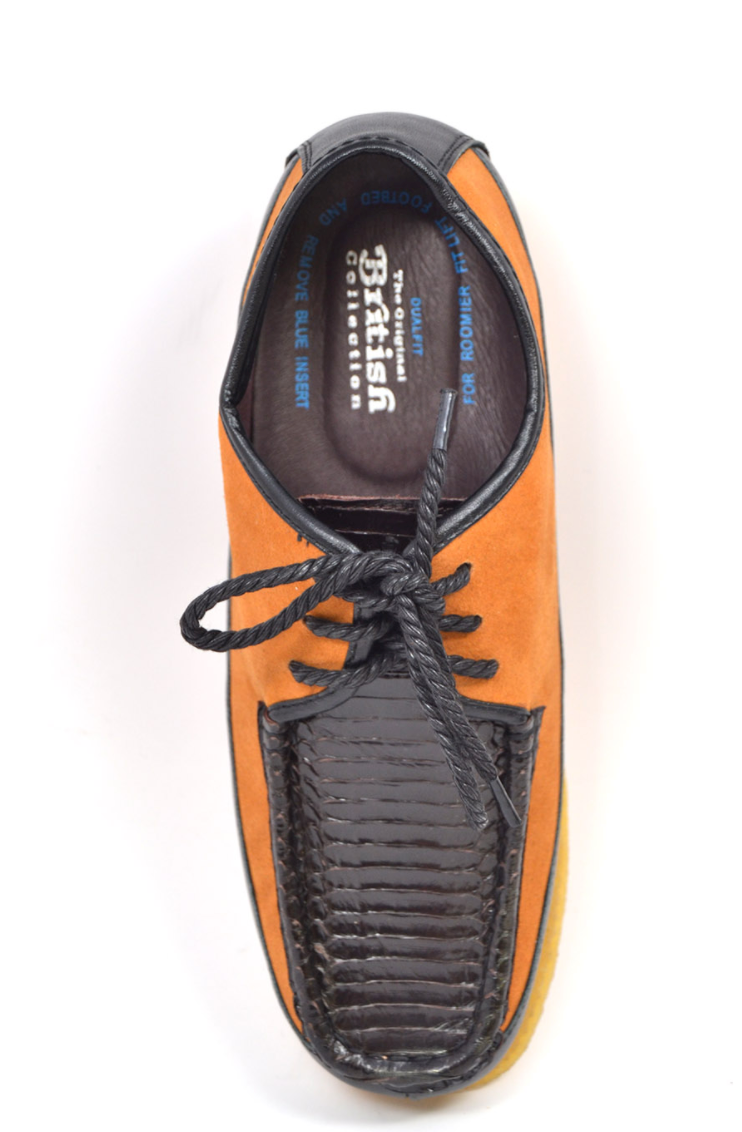 British Walkers Crown 2 Men's Limited Edition Black Snake Skin and Leather Lace Up Shoes view 27
