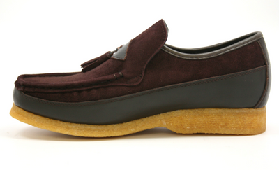 British Walkers King Men's Old School Black Leather and Suede Tassel Slip On Shoes view 18