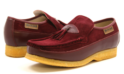 British Walkers King Men's Old School Black Leather and Suede Tassel Slip On Shoes view 22