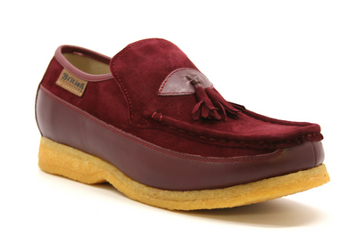 British Walkers King Men's Old School Black Leather and Suede Tassel Slip On Shoes view 23