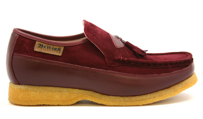 British Walkers King Men's Old School Black Leather and Suede Tassel Slip On Shoes view 24