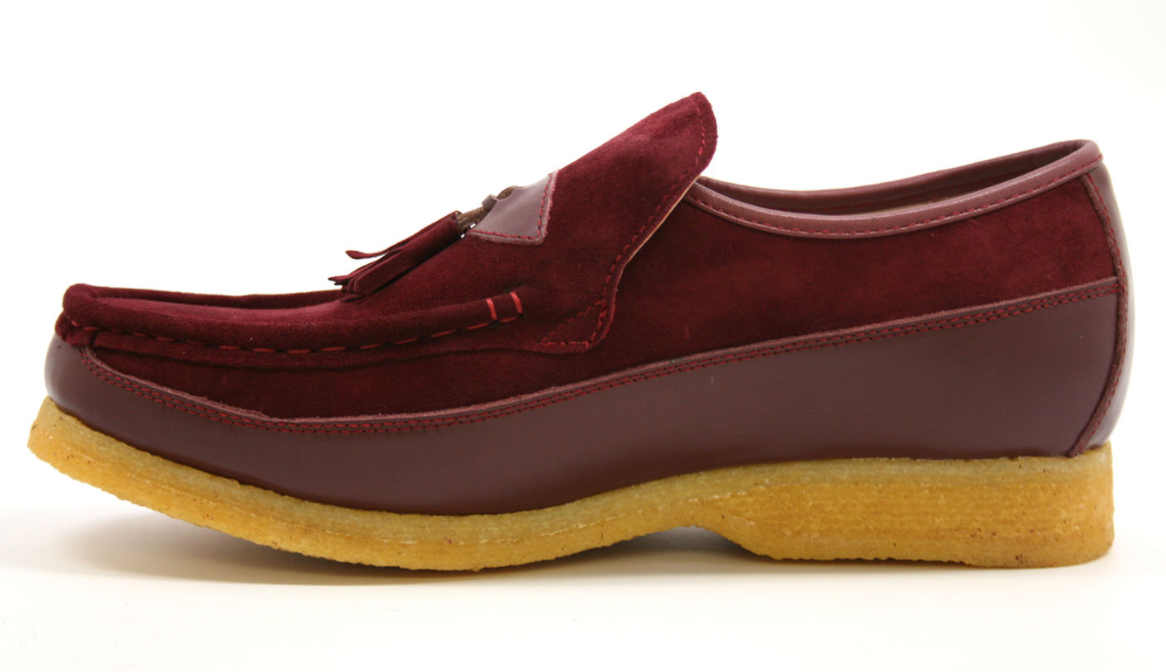 British Walkers King Men's Old School Black Leather and Suede Tassel Slip On Shoes view 25