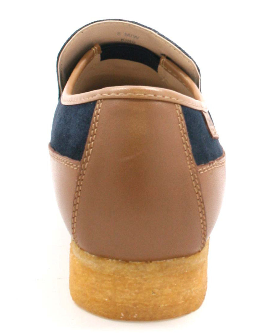 British Walkers King Men's Old School Black Leather and Suede Tassel Slip On Shoes view 33
