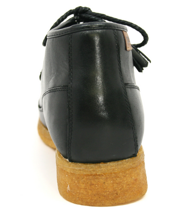British Walkers Knicks Men's Black Leather Lace Up Shoes with Crepe Sole view 7