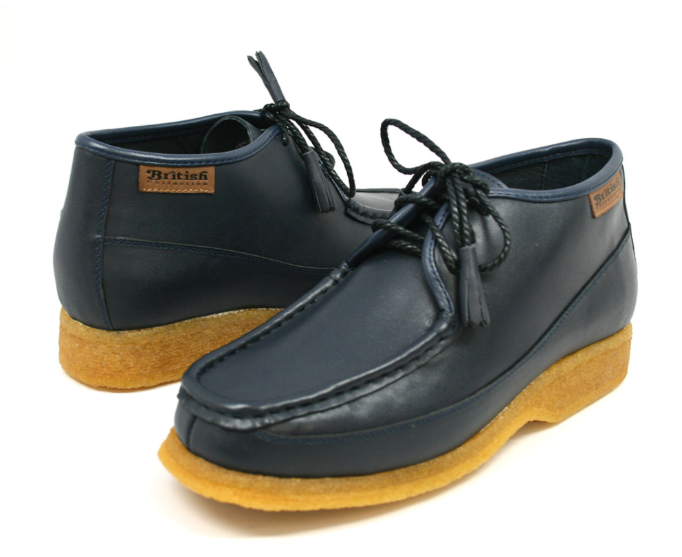 British Walkers Knicks Men's Black Leather Lace Up Shoes with Crepe Sole view 9