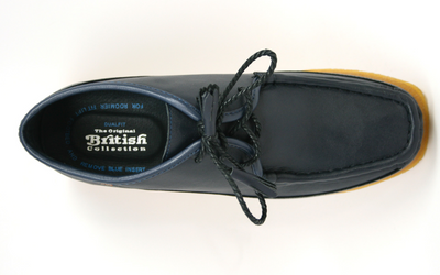 British Walkers Knicks Men's Black Leather Lace Up Shoes with Crepe Sole view 13