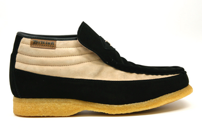 British Walkers Liberty Men's Black and Tan Suede High Top Shoes view 3