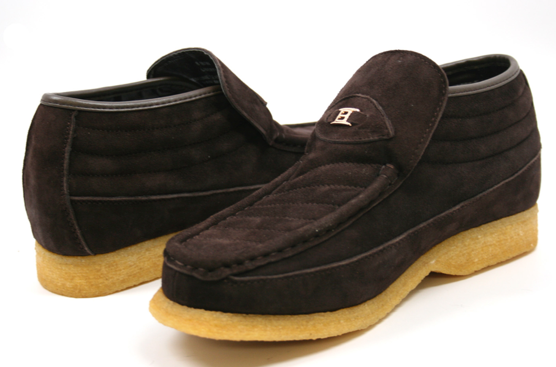 British Walkers Liberty Men's Black and Tan Suede High Top Shoes view 8