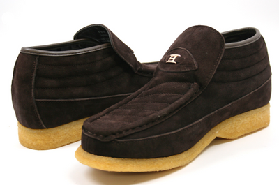 British Walkers Liberty Men's Black and Tan Suede High Top Shoes view 8