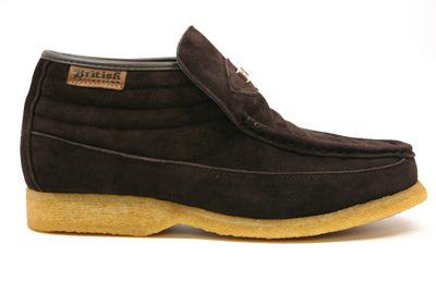 British Walkers Liberty Men's Black and Tan Suede High Top Shoes view 11