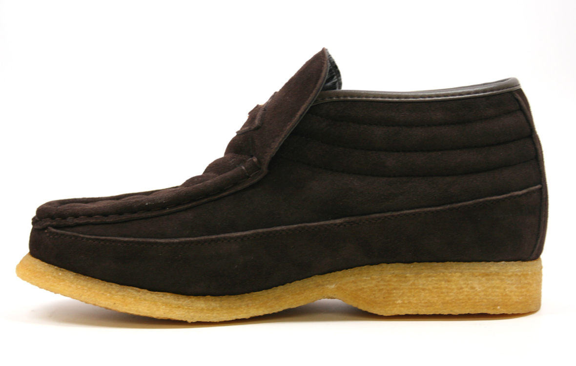 British Walkers Liberty Men's Black and Tan Suede High Top Shoes view 12